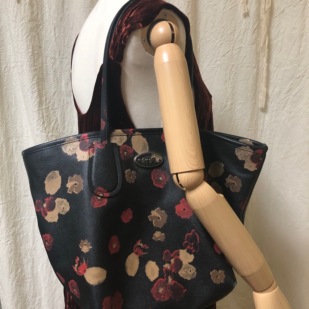 Coach Floral Leather Tote